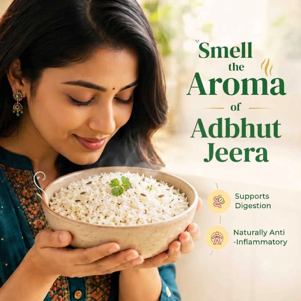 Adbhut Organic Cumin Seeds (Jeera) - 100% Pure & Aromatic Whole Spice (200g)